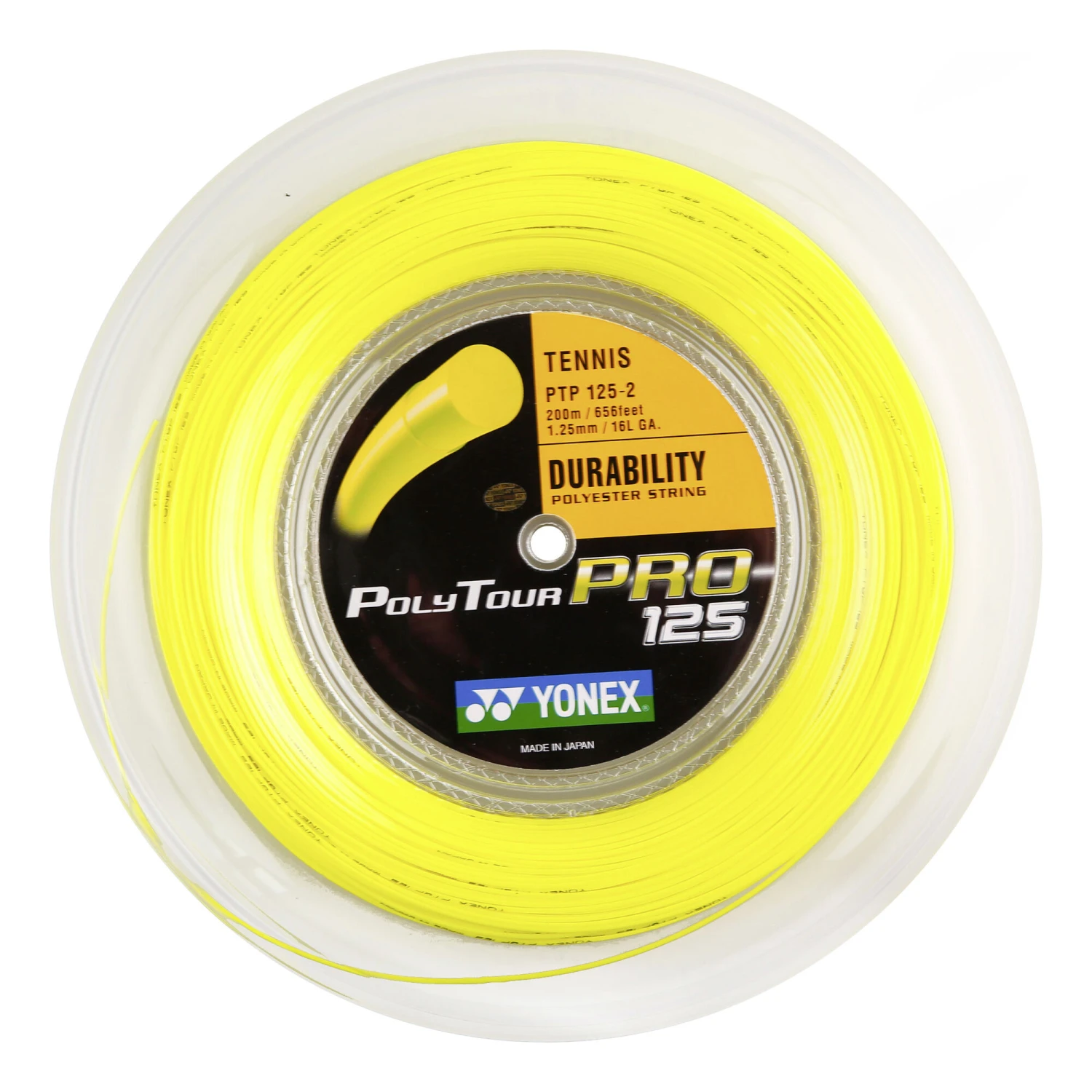 YONEX Poly Tour Pro Saitenrolle 200m - Gelb – Bild 2