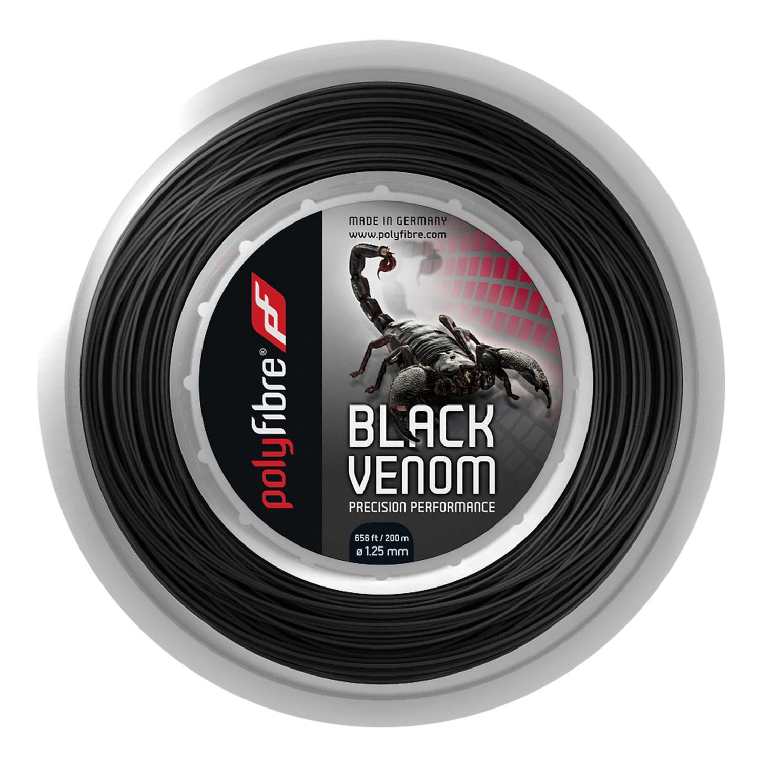 Venom Saitenrolle 200m - Schwarz