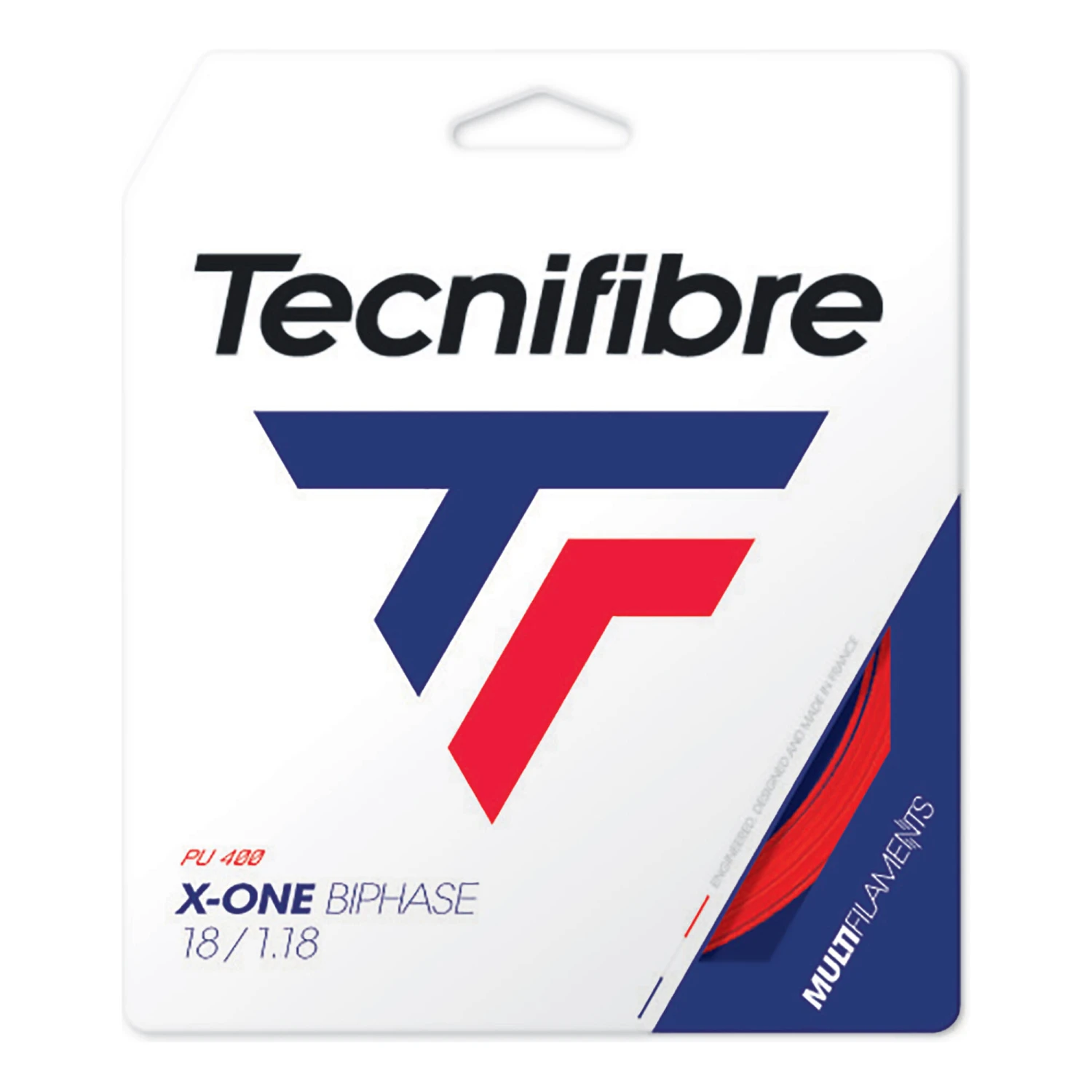TECNIFIBRE X-One Biphase 12m Saitenset - Rot