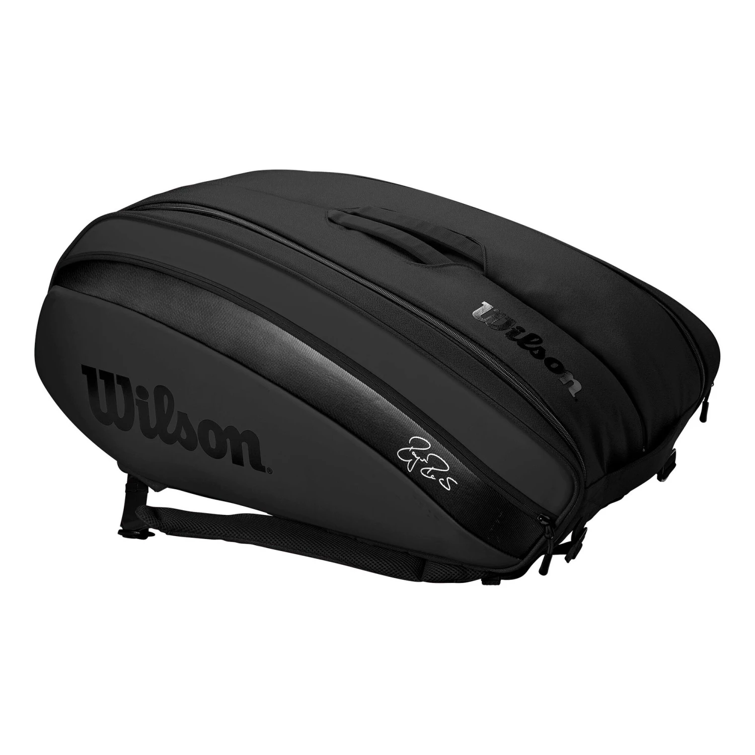 Wilson Federer DNA Schlägertasche 12er - Schwarz, Schwarz Matt – Bild 3